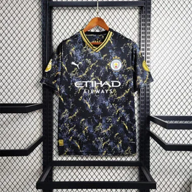 23-24 Manchester City Black Gold Special Edition Size S-XXL