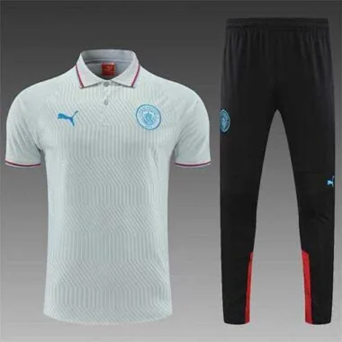 Manchester City Polo grey stripes