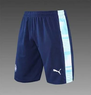 22-23 Manchester City Training Wear Short Sleeve Kit White and Blue Colorblock