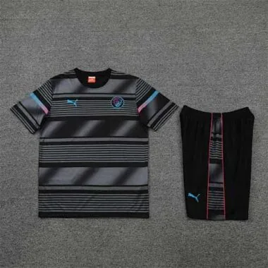 22-23 Manchester City Training Wear Short Sleeve Kit Black