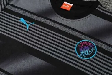 22-23 Manchester City Training Wear Short Sleeve Kit Black