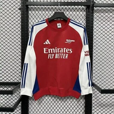 25-26 Arsenal Home Red Long Sleeves Kit Soccer T-Shirt