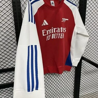 25-26 Arsenal Home Red Long Sleeves Kit Soccer T-Shirt