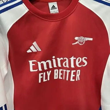 25-26 Arsenal Home Red Long Sleeves Kit Soccer T-Shirt