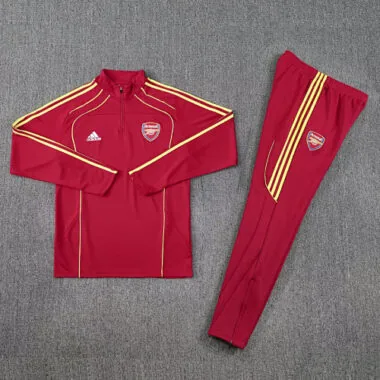 25-26 Arsenal Training Kits Long Red Football Tracksuits