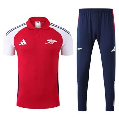 25-26 Arsenal Red POLO Training Kits Football Tracksuits