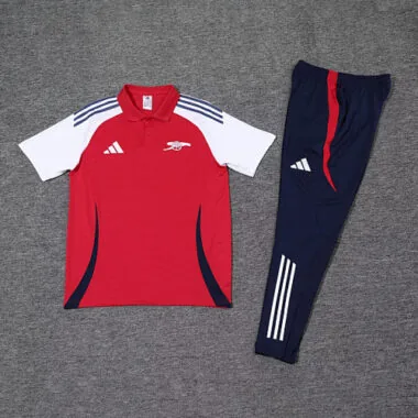 25-26 Arsenal Red POLO Training Kits Football Tracksuits