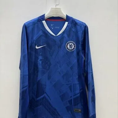 25-26 Chelsea Home Long Sleeves Kit Soccer T-Shirt