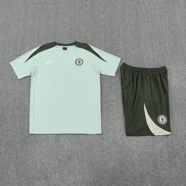 25-26 Chelsea Light Green Training Kits Football Tracksuits
