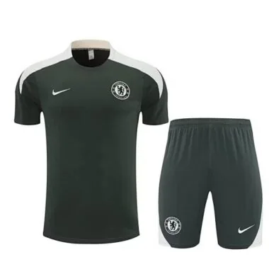 25-26 Chelsea Grey Training Kits Football Tracksuits