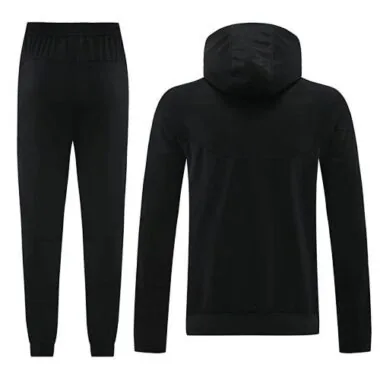 24-25 Chelsea Black Hoodie Tracksuit Long Jacket Suits
