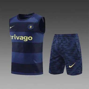 22-23 Chelsea vest training suit kit royal blue