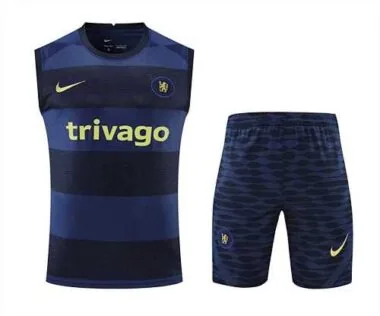 22-23 Chelsea vest training suit kit royal blue