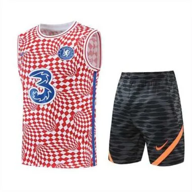 22-23 Chelsea vest training suit kit red and white