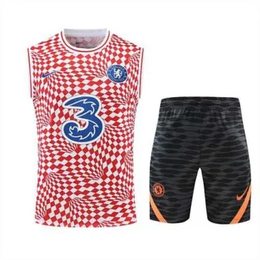 22-23 Chelsea vest training suit kit red and white