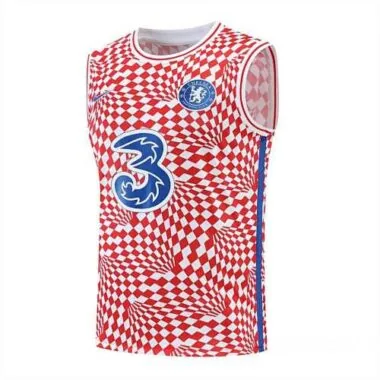 22-23 Chelsea vest training suit kit red and white