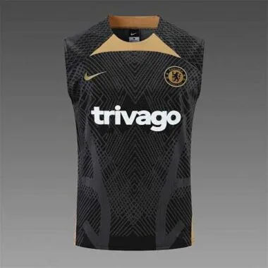 22-23 Chelsea vest training suit kit Black