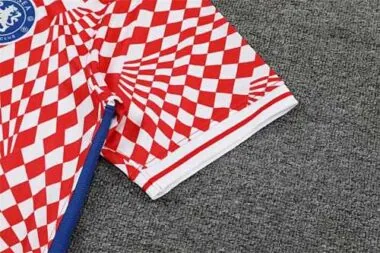 22-23 Chelsea Training Suit Short Sleeve Kit Red and White