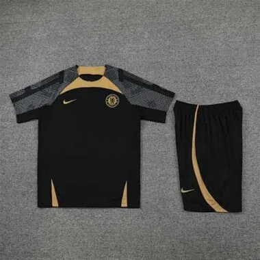 22-23 Chelsea training suit short sleeve kit black