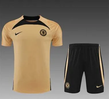 22-23 Chelsea-trainingsshirt met korte mouwen, goud