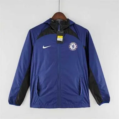 Chaqueta cortavientos azul y negro del Chelsea, tallas 22-23