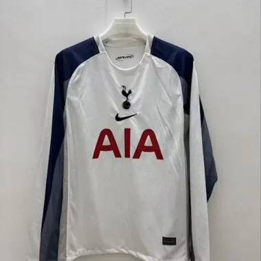 25-26 Tottenham Home Long Sleeves Kit Soccer T-Shirt