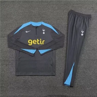 24-25 Tottenham Long Sleeve Deep Grey Training Suits Soccer Jerseys