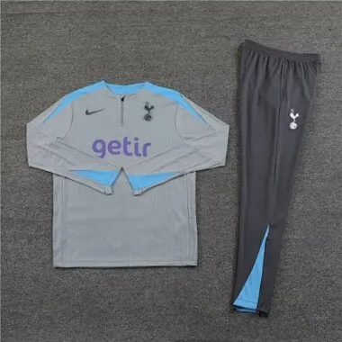 23-24 Tottenham Long Sleeve Grey Training Suits Soccer Jerseys