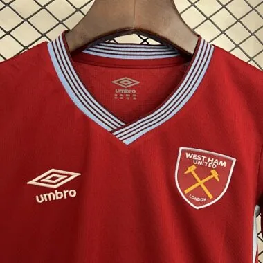 25-26 West ham United Home Kids Kit Soccer T-Shirt