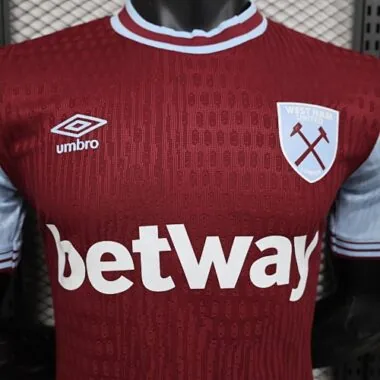 24-25 West Ham Home Kit Player Version Shirt Soccer