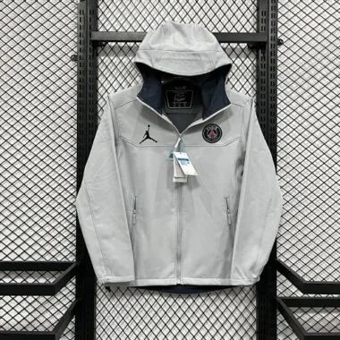 25-26 PSG Gray Jackets Kit Soccer T-Shirt