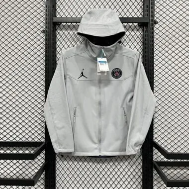 25-26 PSG Gray Jackets Kit Soccer T-Shirt