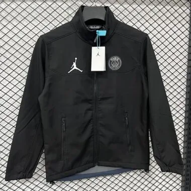 25-26 PSG Black Jackets Kit Soccer T-Shirt
