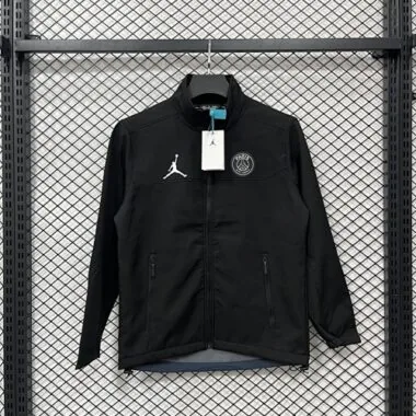 25-26 PSG Black Jackets Kit Soccer T-Shirt