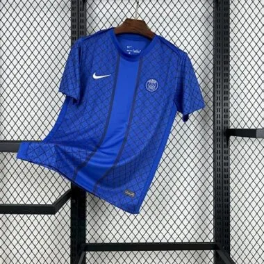 25-26 PSG Pre-Match Blue Shirt Football Uniform