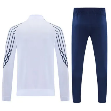 25-26 PSG x Jordan White Football Tracksuits Long Jacket Suits