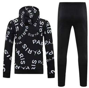 25-26 PSG x Jordan Technical Tracksuit Black Hoodie Suits
