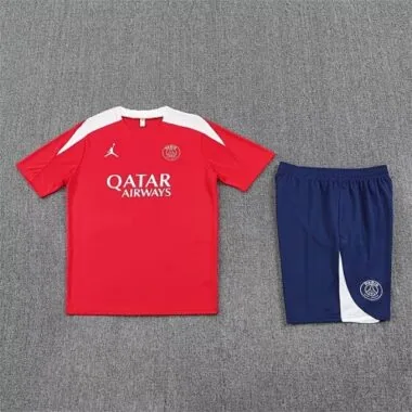 25-26 PSG x Jordan Red Training Kits Football Tracksuits