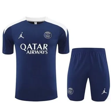 25-26 PSG x Jordan Navy Training Kits Football Tracksuits