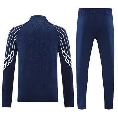 25-26 PSG x Jordan Navy Football Tracksuits Long Jacket Suits