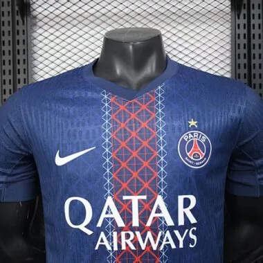 25-26 PSG Home Player Version Kit With Stars Soccer