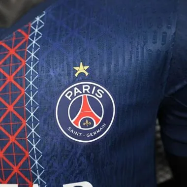25-26 PSG Home Player Version Kit With Stars Soccer