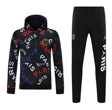 25-26 PSG Long Sleeve Black Training Kit Soccer