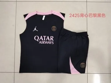 24-25 PSG Black Vest Kit Soccer