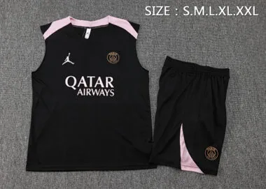 24-25 PSG Black Vest Kit Soccer