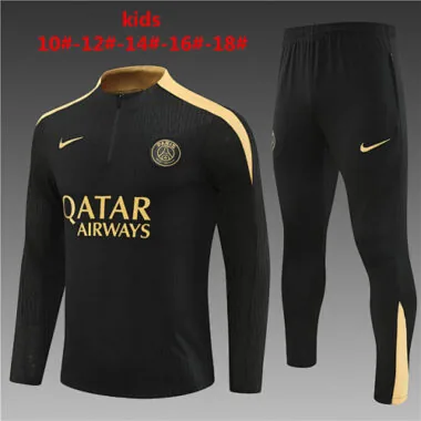 24-25 PSG Kids Long Sleeve Training Suit Football Shirts(1)