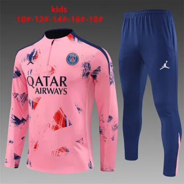 24-25 PSG Kids Long Sleeve Training Suit Football Shirts(8)