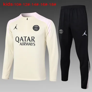 24-25 PSG Kids Long Sleeve Training Suit Football Shirts(9)