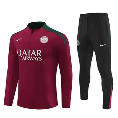 24-25 PSG Red Player Version Long Sleeve Training Suit Football Shirts