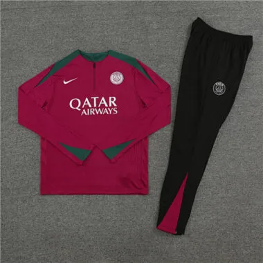 24-25 PSG Red Player Version Long Sleeve Training Suit Football Shirts